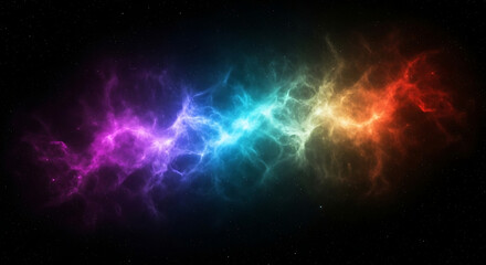 Fototapeta premium A vibrant and colorful nebula stretches across the vast expanse of space