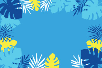 colorful tropical foliage frame vector ai eps jpeg png design element for summer themes