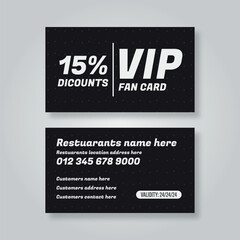Creative Top fan VIP Gift Voucher EPS Design Template