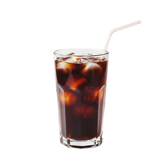 glass of cola with ice