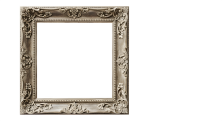 Detailed Shot of an Ornate Frame, and Ready for Your Creative Image on transparent background