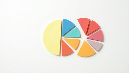 Fototapeta premium Colorful Pie Chart Illustration