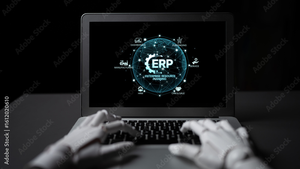 Poster ai optimizes erp platforms with centralized dashboards, automated data flow, and smart tools for man