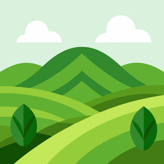 Obraz premium landscape with mountains and blue sky