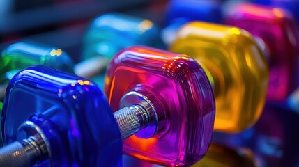 Colorful Dumbbells for Fitness Training and Home Gym Workouts
