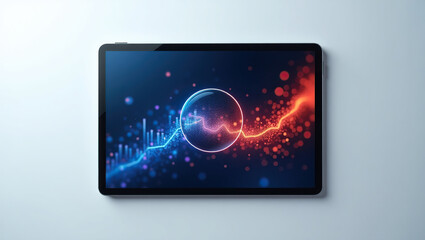 Tablet Displaying Financial Data