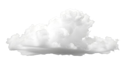 Fluffy Cloud, a Weather Element, Perfect for Sky Overlays and Compositing on transparent background