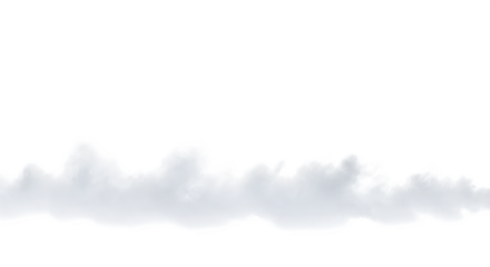 View of a Fluffy Cloudscape, a Weather Phenomenon in the Sky on transparent background