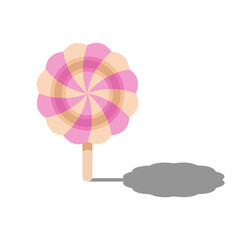 Abstract Isometric Food Lollipop Candy Sweet 3D Object Kitchen Design Element Vector Design