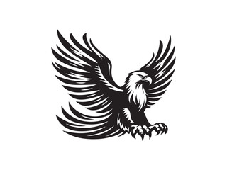 eagle with wings vector shilhouette design