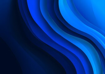 Blue and Purple Gradient Curved Layers – Modern Abstract 3D Paper Cut Design
