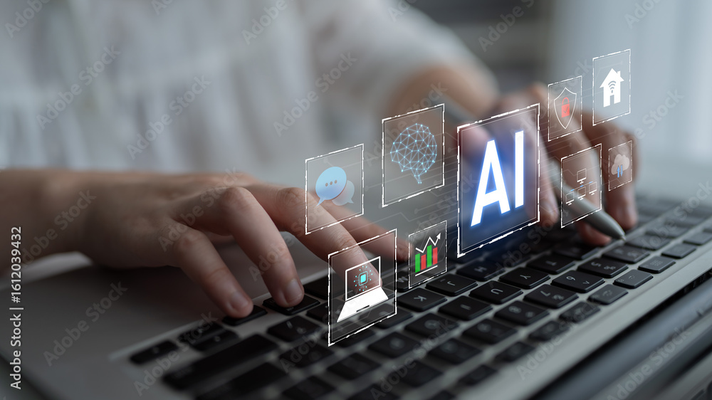 Poster ai integration is transforming digital ecosystem. ai integration enhances smart systems, ai integrat
