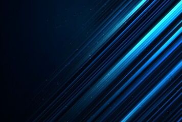Abstract Blue Diagonal Light Lines Background – Futuristic Speed and Motion Design
