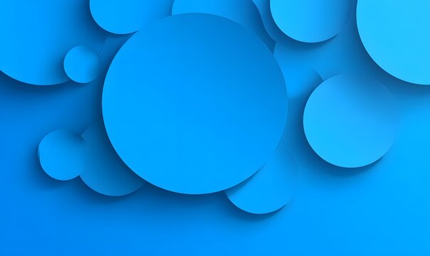 Overlapping Blue and Purple Circles Abstract Background