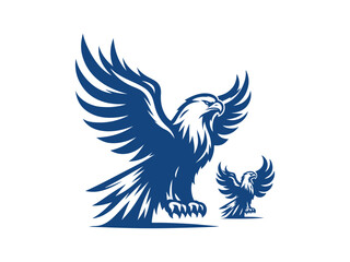 vector illustration of an eagle silhouette design