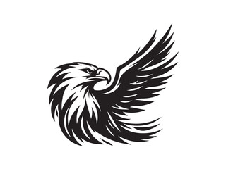 vector illustration of an eagle silhouette design