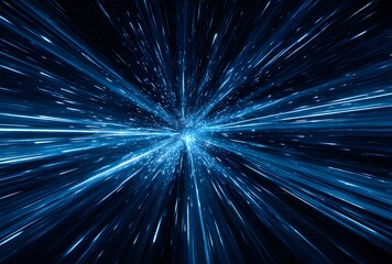 Hyperspace Light Speed Warp Effect Background