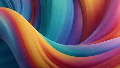 Flowing colorful abstract waves with smooth gradient curved lines

