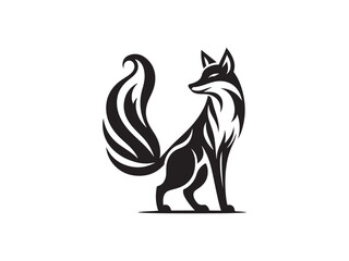 fox and wolf vector silhouettes	design
