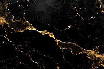 Black marble texture with golden veins and cracks abstract background decorative surface design pattern elegant luxury style