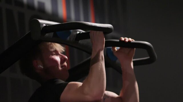 Side view of arm workout