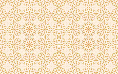 Bright summer seamless pattern with stylized sunflowers. Decorative folk background for summer themed fabric designs, wallpaper, or stationery.
