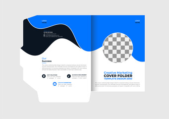Presentation folder template design, Folder design, cover for catalog, brochures, Annual report background for business design, red Gradient color template