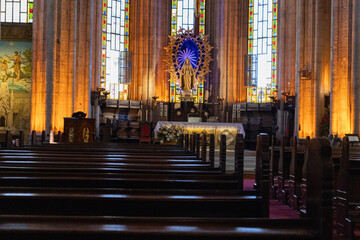 "istanbul, turkey 26.07.2025: St. Antuan Church located on Istiklal Street in the Beyoğlu district of Istanbul."