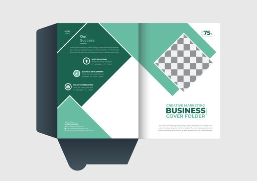 Presentation folder template design, Folder design, cover for catalog, brochures, Annual report background for business design, red Gradient color template