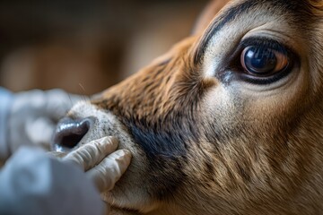 Fototapeta premium Gentle Calf Care