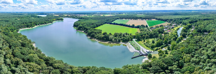 Panorama am Hullerner Stausee, bei Haltern und Dülmen