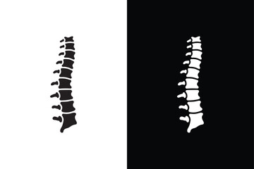 Spine human part icon isolated vector icon illustration on white background.