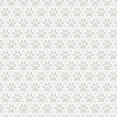 Fototapeta premium Minimal Paw Print Seamless Pattern Background