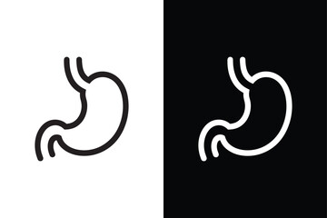 Stomach human part icon isolated vector icon illustration on white background.