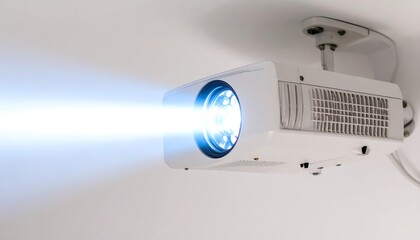 White projector emitting light