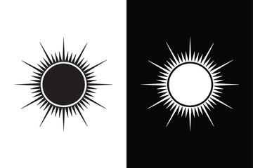 Sun icon isolated vector icon illustration on white background.