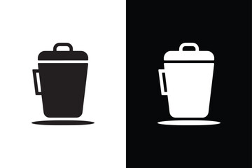 Bin icon isolated vector icon illustration on white background.