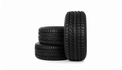 car tire isolated on white background