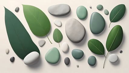 Abstract green background with grass and medical pills scattered