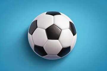 Fototapeta premium Soccer ball flat icon perfect for sports apps and applications related to football, showcasing a classic design that appeals to players and fans alike