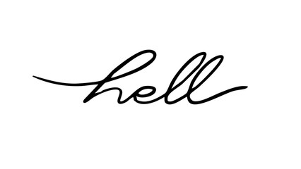 Obraz premium hell Brush hand drawn elements , flat Modern design isolated on white background ,Vector illustration EPS 10