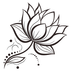 Grim Reaper Holding Scythe Traditional Ink Style 2