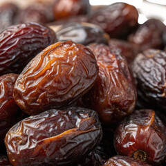 Sweet dried dates isolated on transparent background