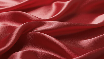 Obraz premium Crimson Red Silk with Wavy Flame-Like Patterns – Bold, dynamic swirls resembling fire