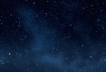 Naklejka premium Dark blue night sky, countless sparkling stars, vast empty space, night, astronomy