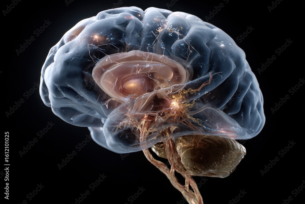 Aufkleber human brain scan analysis reveals intricate neural connections and activity patterns significant for