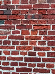 vintage red bricks wall background