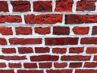 vintage red bricks wall background