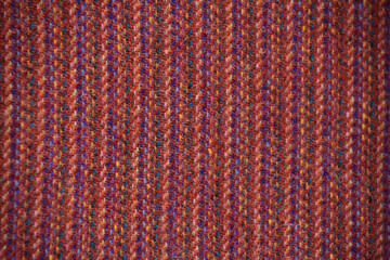 Red Purple and Orange Tweed Herringbone Textile
