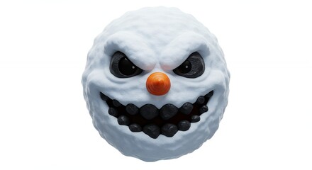 Naklejka premium Evil snowman mask design for holiday theme